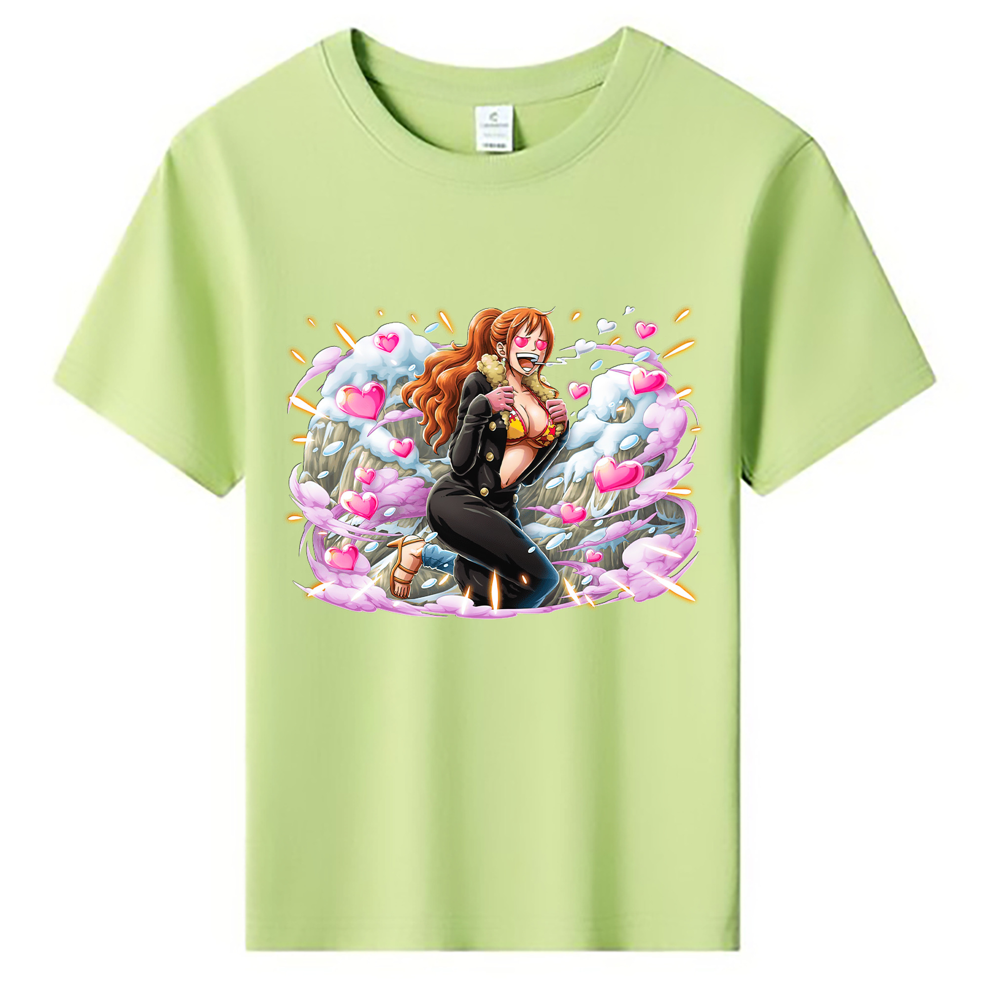 （画像用） ワンピース ナミ ONE PIECE Nami 綿100％キッズTシャツ（フロントプリント）